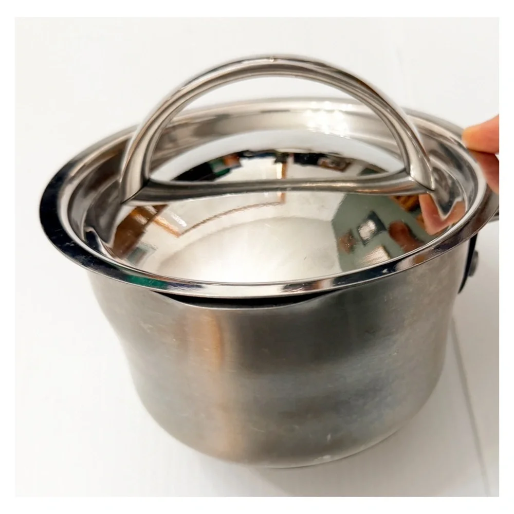 David Burke Gourmet Pro Stainless Saucepan with Lid 1.3 Qt